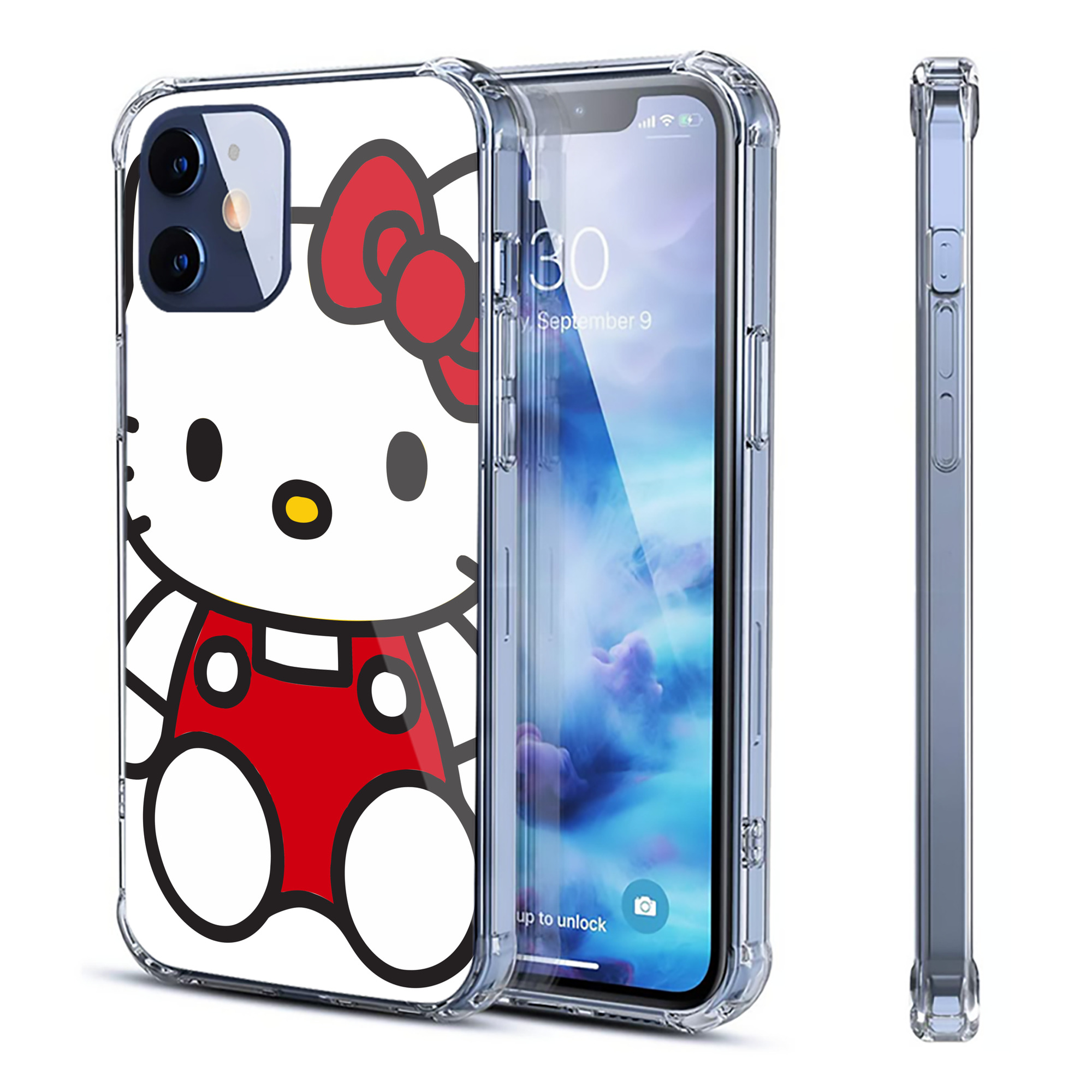 （画像用） Hello Kitty ハローキティ 【iPhone 12シリーズ対応】透明スマホケース（クリアソフトケース）